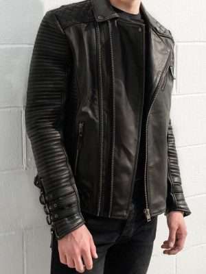Mens Hawthorne Moto Black Jacket