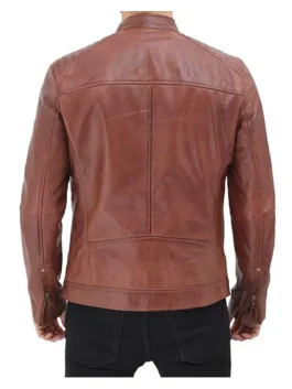 Benjamin Cafe Racer Brown Jacket back