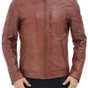 Benjamin Cafe Racer Brown Jacket front