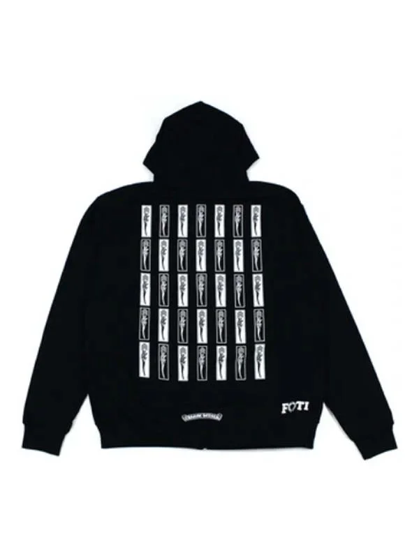 Ultra-Light Zip Foti Jarvis Block Black Hoodie