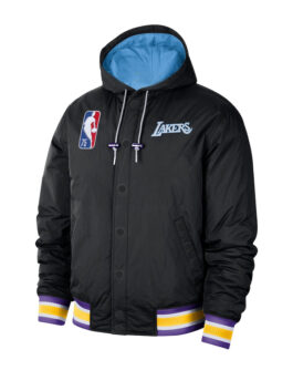 Los Angeles Lakers  Courtside Hooded Black/Blue Jacket