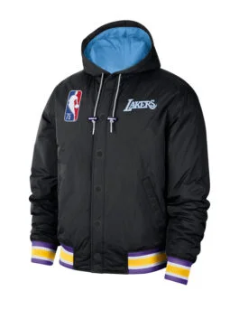 Los Angeles Lakers  Courtside Hooded Black/Blue Jacket