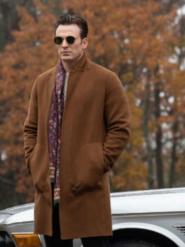 Knives Out Chris Evans Brown Coat