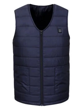 Men Blue Puffer Vest