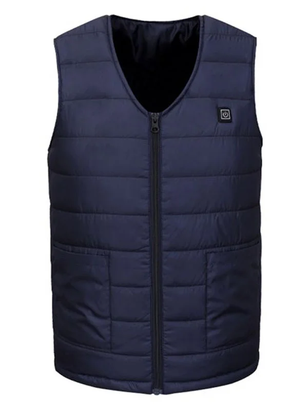 Men Blue Puffer Vest