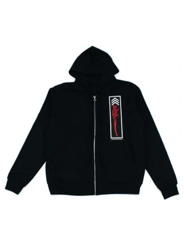 Ultra-Light Zip Foti Jarvis Block Black Hoodie