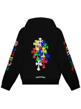 Multi Color Floral Cross Hoodie