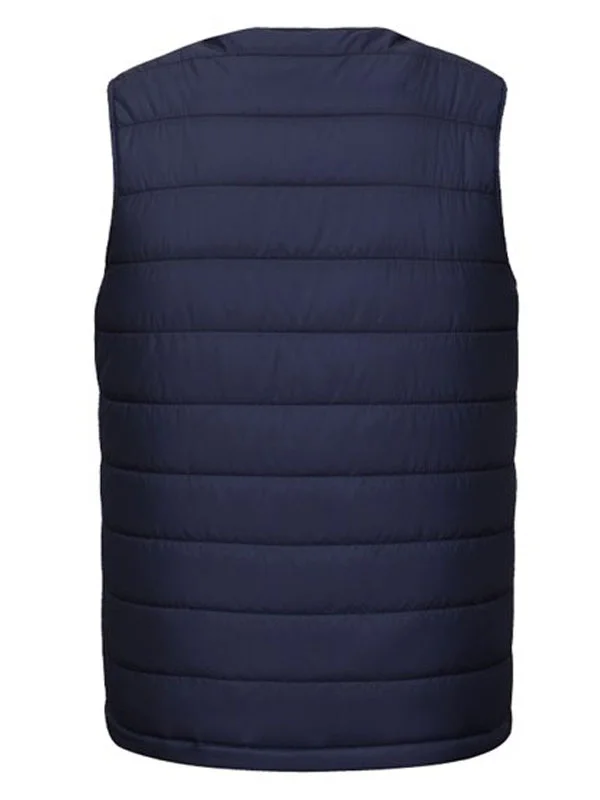 Men Blue Puffer Vest - Image 2