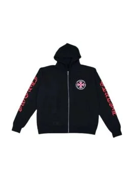 Unisex Plus Cross Black Hoodie