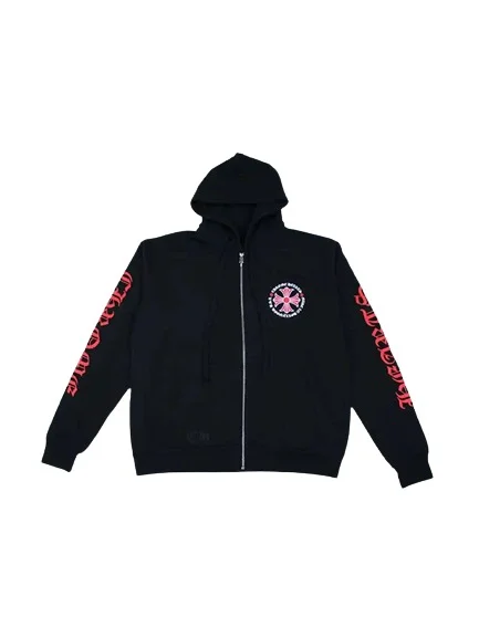 Unisex Plus Cross Black Hoodie