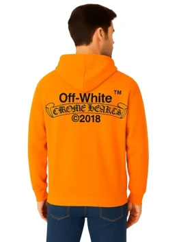Orange Off-White x Hoodie