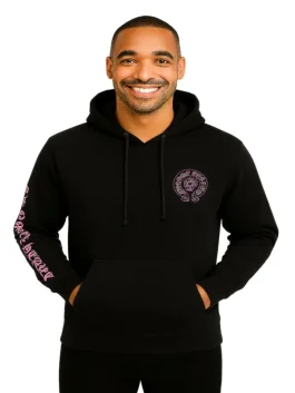 Unisex Exclusive Horseshoe Pink Printed Hoodie