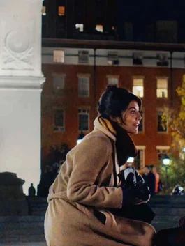 master-of-none-francesca-plaid-brown-coat