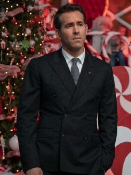 Spirited Ryan Reynolds Black Blazer
