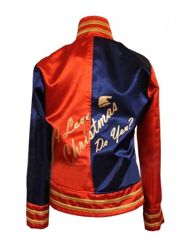 Women Red and Blue Christmas Jacket