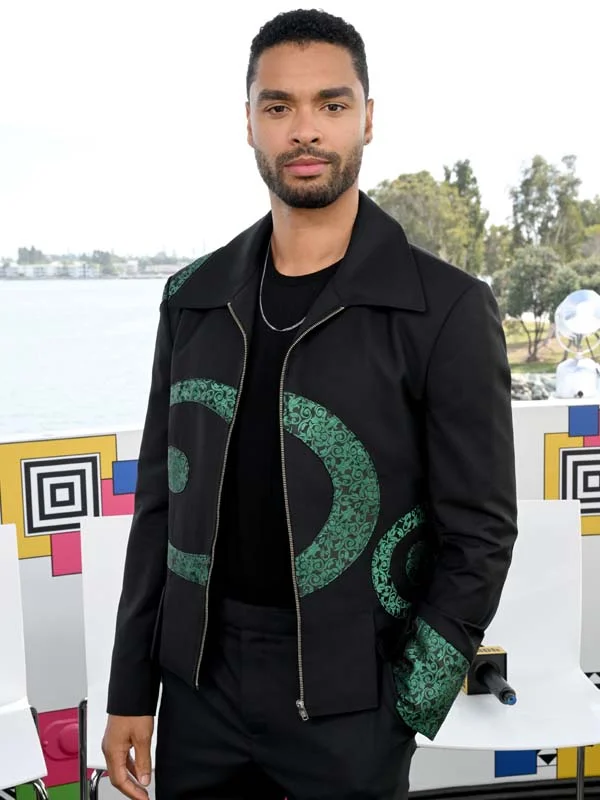 Regé-Jean Page Printed Black Jacket