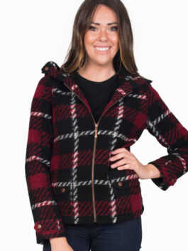 Pumpkin Picking Copper Plaid Jacket