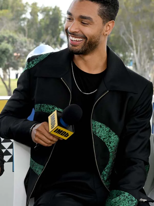 Regé-Jean Page Printed Black Jacket