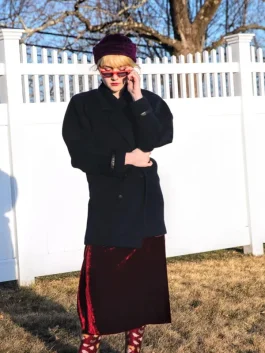 Jules Miller Navy Blue Peacoat (back)