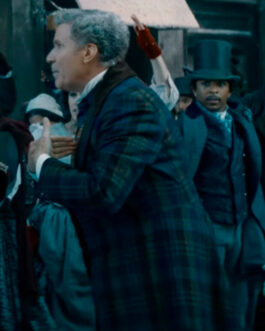 Spirited 2022 Will Ferrell Plaid Coat