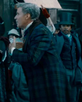 Spirited 2022 Will Ferrell Plaid Coat
