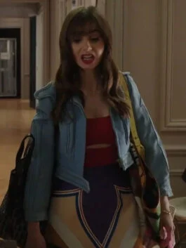 Emily In Paris S03 Lily Collins Cropped Jacket