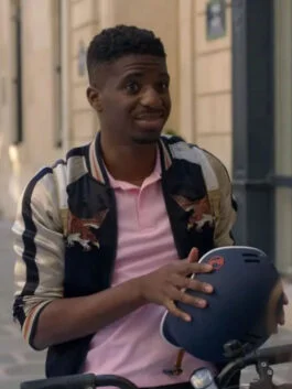 Emily In Paris S03 Samuel Arnold Eagle Print Bomber Jacket