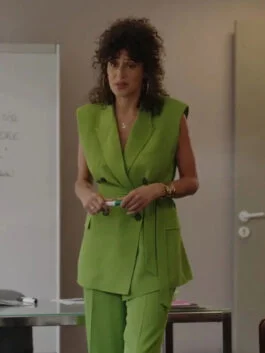 Emily In Paris S03 Céline Menville Green Vest