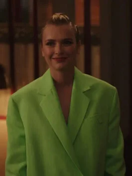 Emily In Paris S03 Camille Razat Green Oversized Blazer