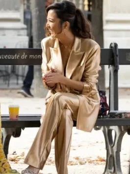 Emily In Paris S03 Ashley Park Golden Suit