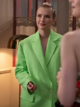 Emily In Paris S03 Camille Razat Green Oversized Blazer