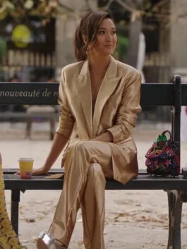 Emily In Paris S03 Ashley Park Golden Suit