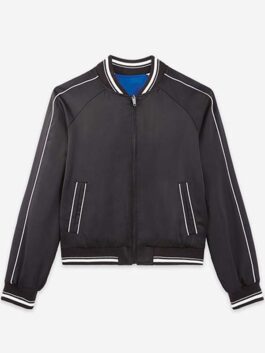 Wednesday 2022 Jenna Ortega Black Bomber Jacket