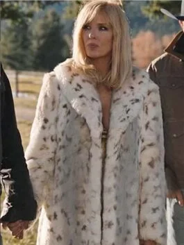 Beth Dutton Yellowstone S04 Snow Lynx Coat