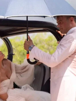 Shotgun Wedding 2023 Josh Duhamel White Blazer