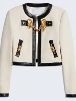 Emily in Paris S03 Camille Cropped White Jacket