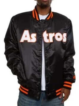 Astros Starter Black Varsity Jacket