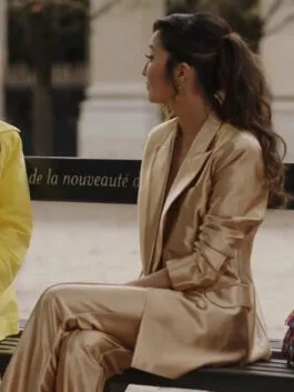 Emily In Paris S03 Ashley Park Golden Suit