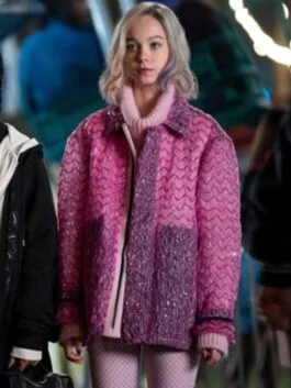 Wednesday 2022 Emma Myers Pink Jacket