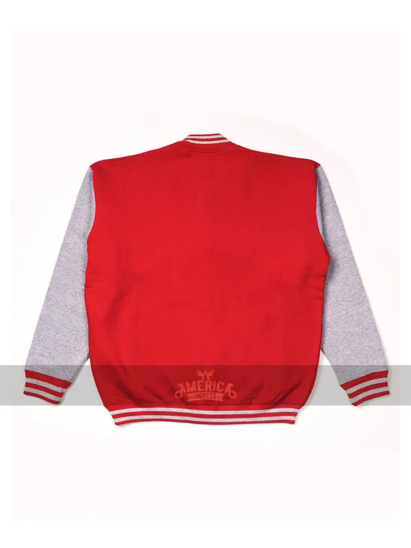 New Baseball College DJ Red Grey Jacket - Image 2