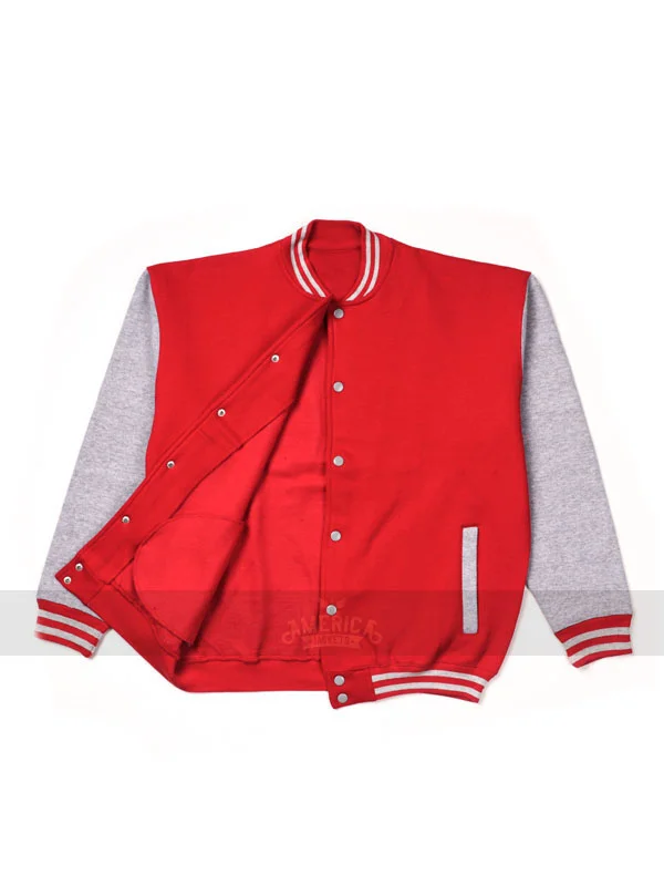 New Baseball College DJ Red Grey Jacket