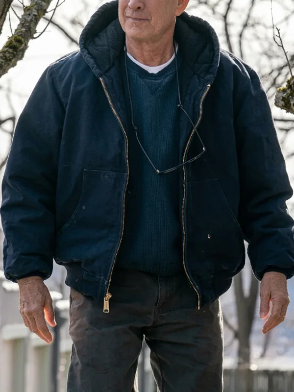 A Man Called Otto Tom Hanks Blue Hooded Jacket