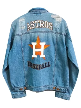 Houston Astros Denim Jacket back