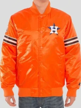 Houston Astros Orange Jacket Front pose