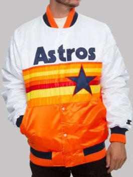 Houston Astros White and Orange Star Jacket