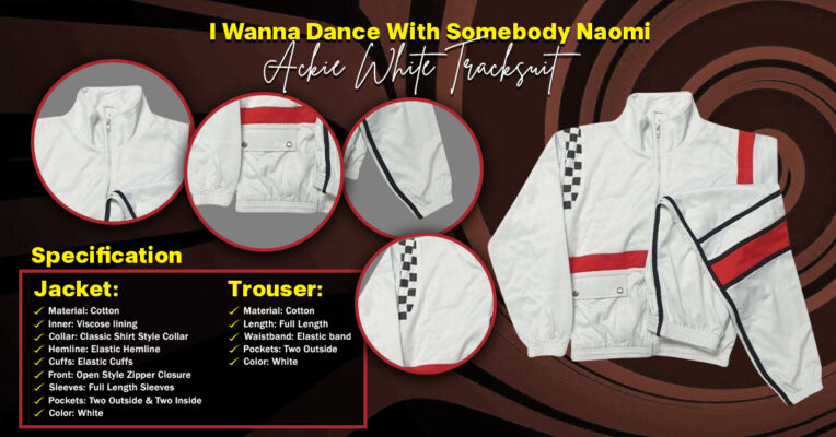 I Wanna Dance With Somebody Naomi Ackie White Tracksuit