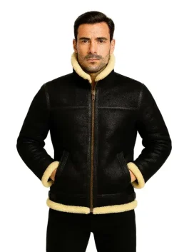 B3 Men’s Sheepskin Shearling Fur Jacket