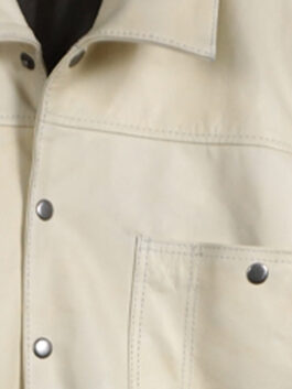 Yellowstone John Dutton Cream Leather Jacket