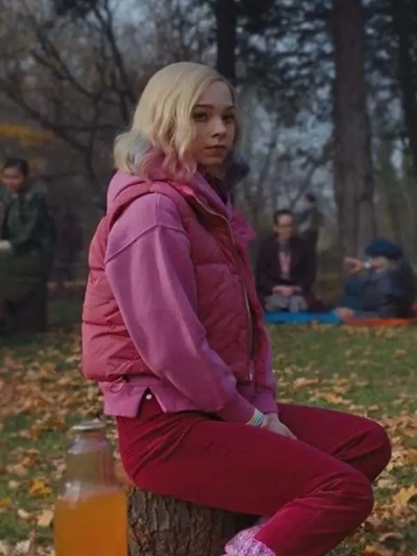 Enid Sinclair Puffer Vest Wednesday Enid Sinclair Pink Puffer Vest