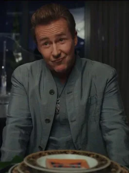 Glass Onion Edward Norton Grey Jacket